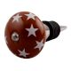 Brown Star Ceramic Wine Stopper (Pack Of One Piece)